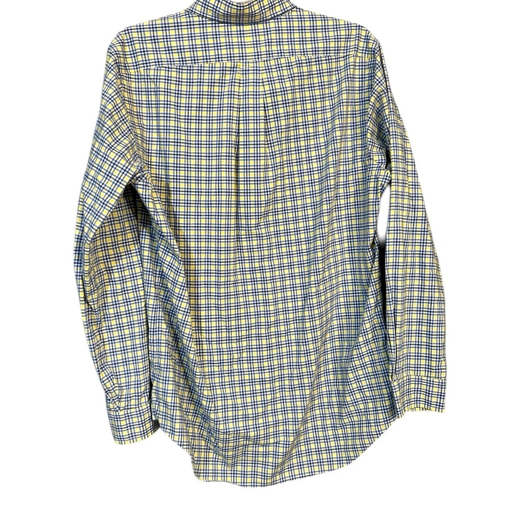 Classic Blue and Yellow Plaid Men's Shirt - Picture 3 of 5